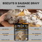 Peak Refuel Biscuits & Sausage Gravy | Freeze Dried Backpacking, Camping & Emergency Prep Food | 2 Servings Pouches