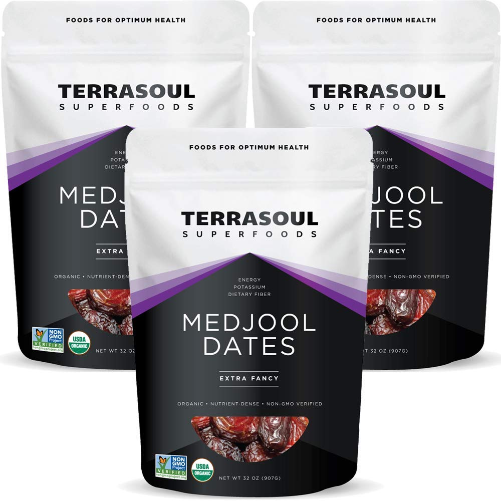 Terrasoul Superfoods Organic Medjool Dates - Soft Chewy Texture, Sweet Caramel Flavor, 6 Lbs