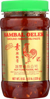 Huy Fong Sambal Oelek Ground Fresh Chili Paste 8 Oz - Authentic, Versatile, and Spicy Asian Sauce for Cooking and Condiments (1 