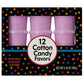Alberts Cotton Candy 12 Pack - Resealable Tubs - Purple Fluffy Sweet Treat - Perfect for Parties & Events