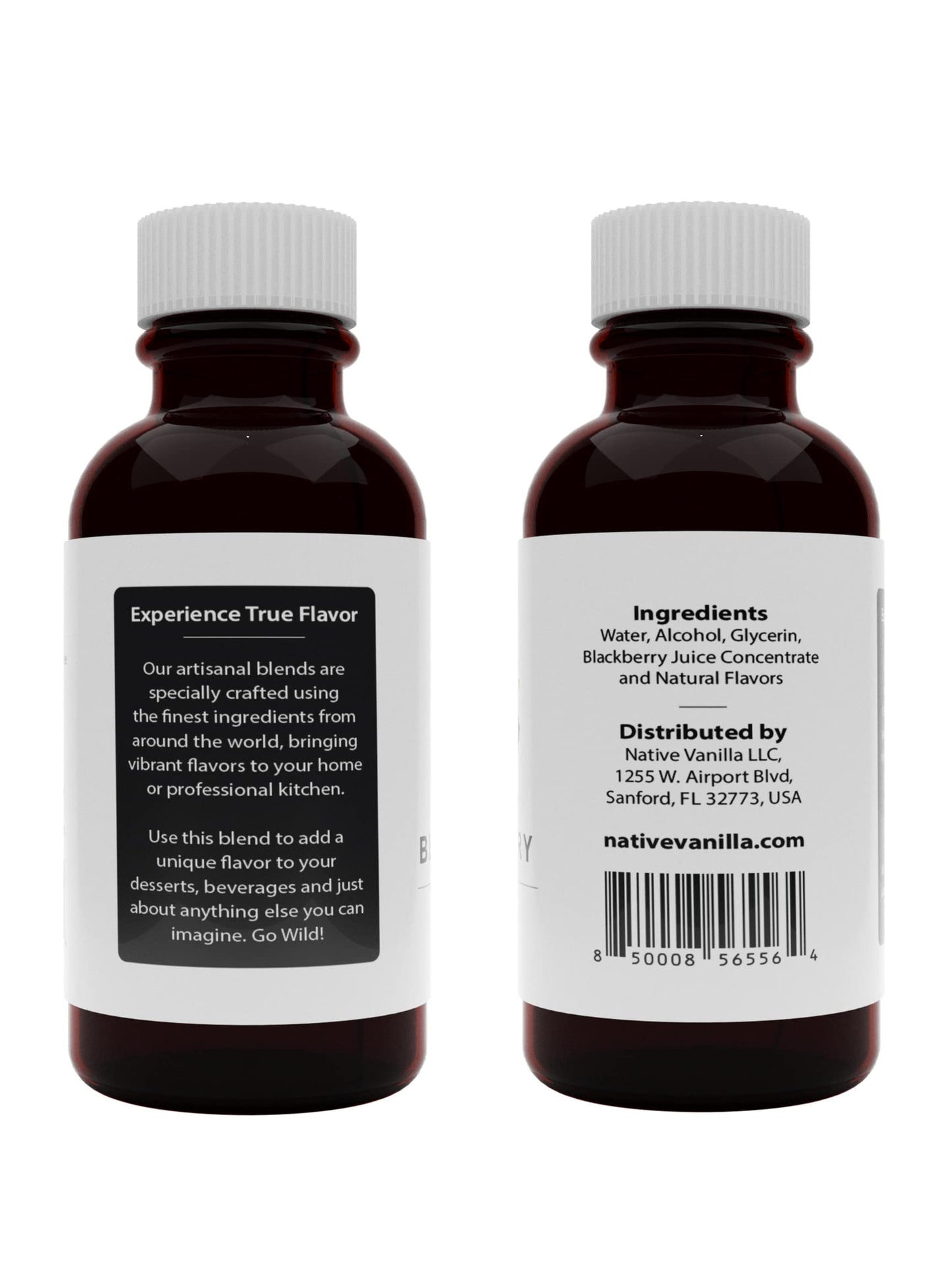 Native Vanilla - Pure Blackberry Extract - 4 Fl Oz - Pure Flavors And Extracts - Perfect For Cooking, Baking, And Dessert Crafti