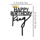 Happy Birthday Cake Topper Acrylic,King Birthday Cake Topper Birthday Decorations
