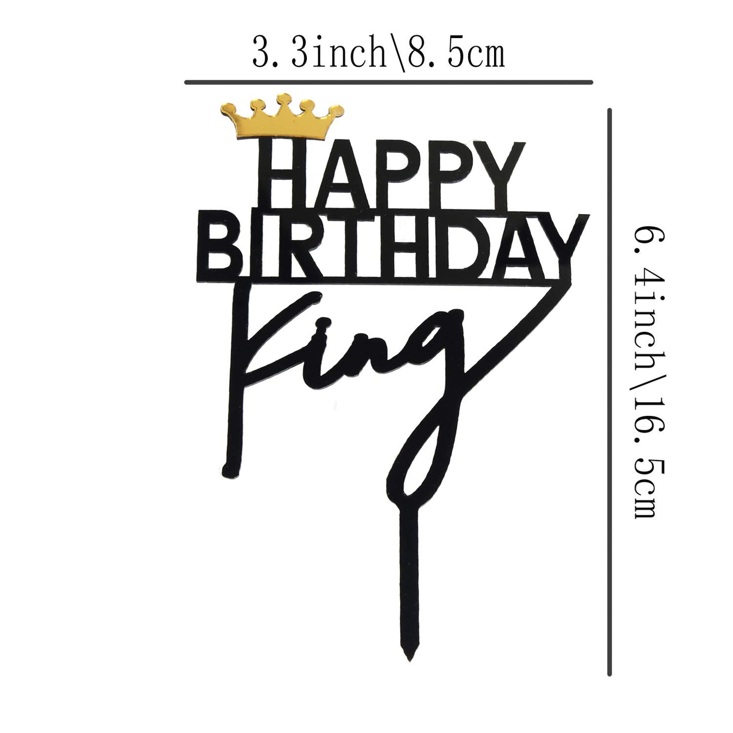 Happy Birthday Cake Topper Acrylic,King Birthday Cake Topper Birthday Decorations