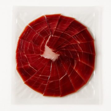 Iberico Acorn-Fed Ham - Sliced Jamon Pata Negra, 3 oz | Premium Spanish Dry-Cured Ham, Gourmet Charcuterie, 100% Bellota, Rich F