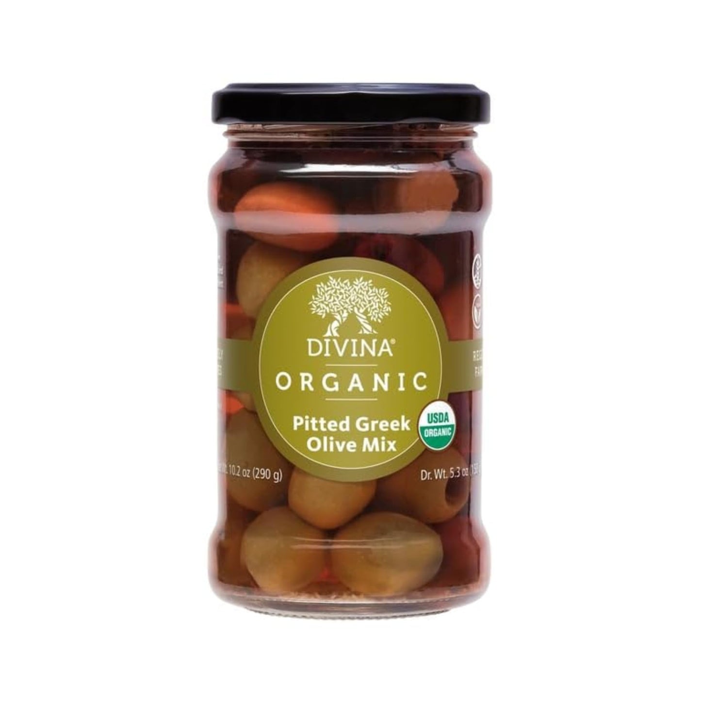 Divina Organic Pitted Greek Olive Mix, 10.2 Ounce, 0631723212403
