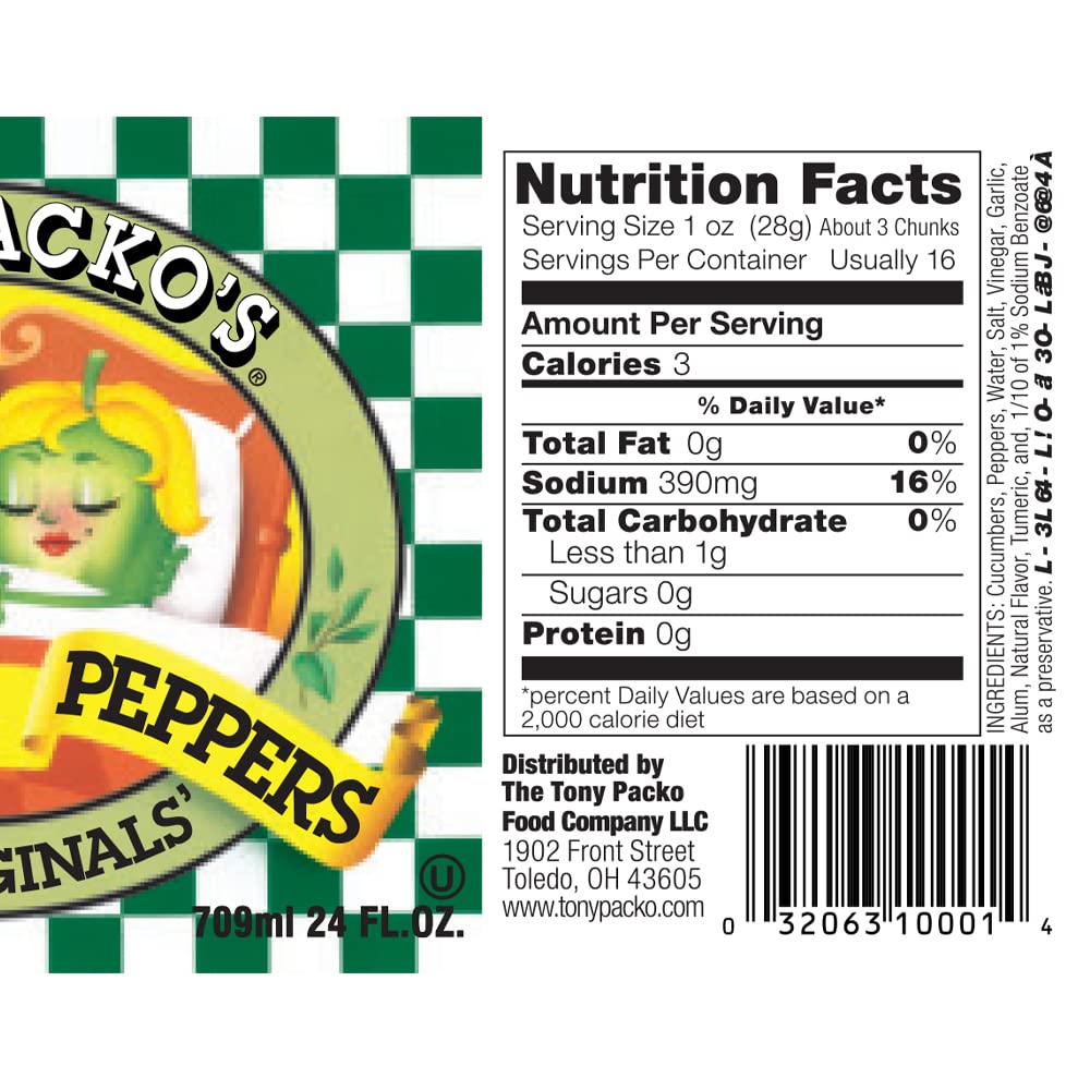 Tony Packo'S (4-Pack) The Original Pickles And Peppers, 24 Ounce Jars With Jar Opener