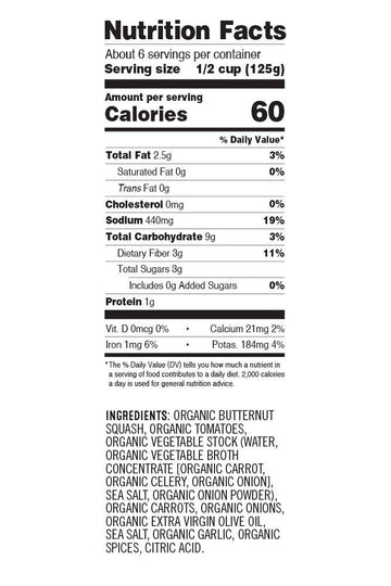 Sonoma Gourmet Organic Butternut Squash Pasta Sauce | Usda Organic, Vegan, Non-Gmo, No Sugar Added And Gluten-Free | 25 Ounce Ja