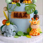 Jevenis Jungle Animals Cake Decoration Wild One Cake Decoration Safari Cake Decoration Giraffe Elephant Lion Tiger Cake Jungle A