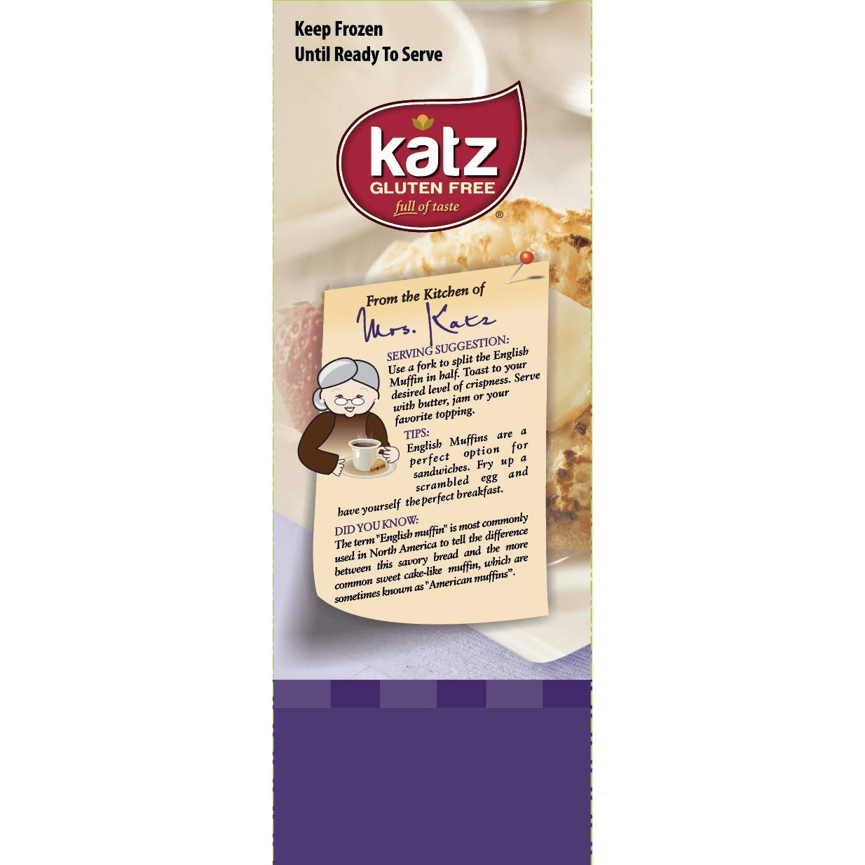 Katz Gluten Free English Muffins Free of Dairy, Eggs, Tree Nuts and Peanuts, Kosher 11oz (3pk)