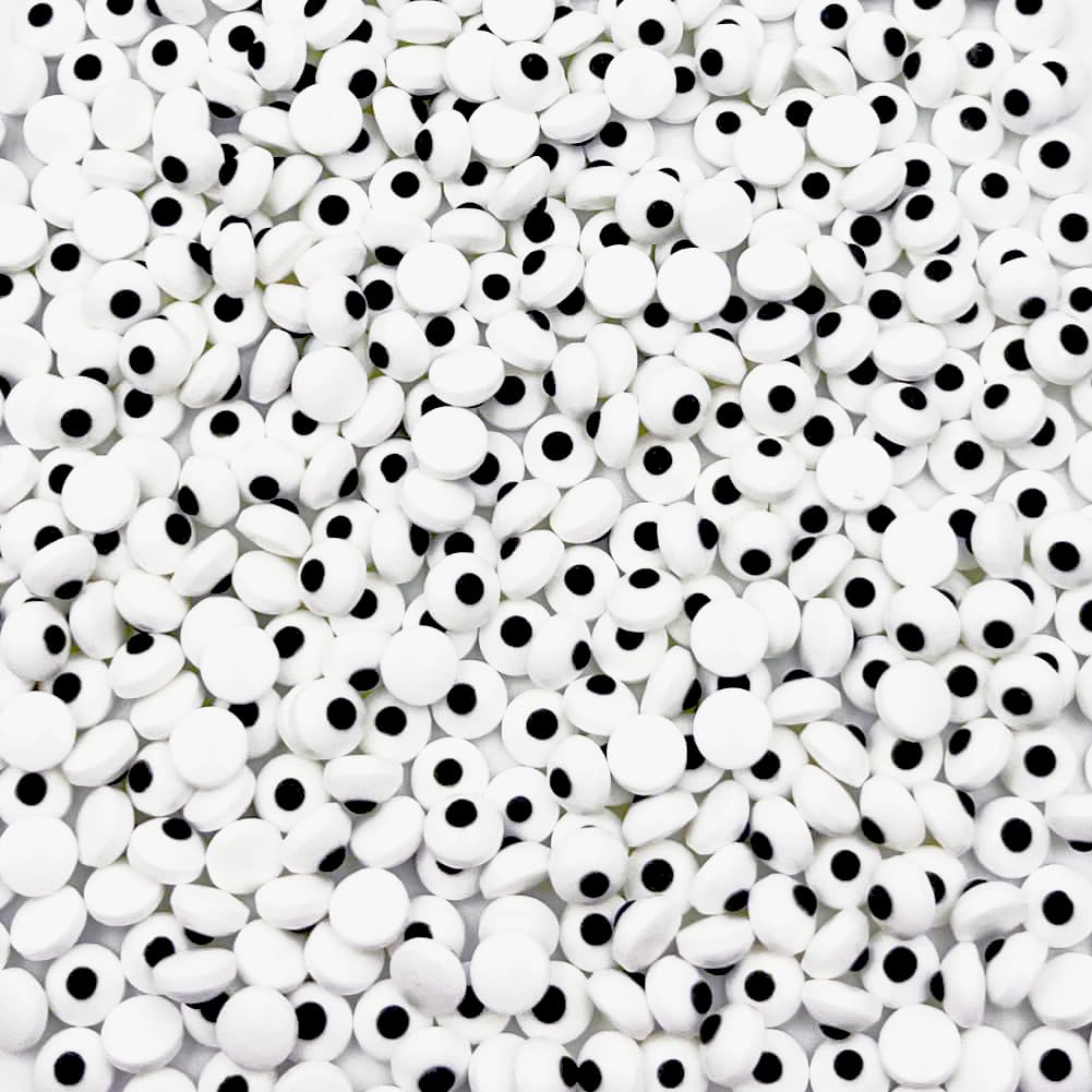 Sentovac 7mm Candy Eyeballs Eyes Edible Sugar Sprinkles Cookie Cake Cupcake Toppers Decorations Small Candy Eyes for Christmas H