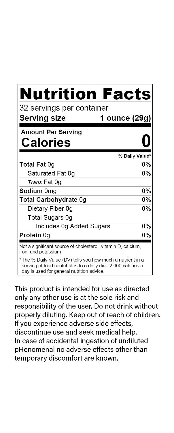 Phenomenal Alkaline Water Concentrate, Makes 8 Gallons of 11pH+ (Regular Tasteless 32 Oz Concentrate)