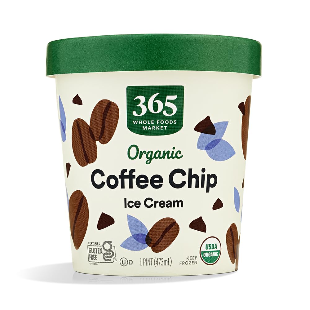 365 Everyday Value Organic Coffee Chip Ice Cream, 16 oz (Frozen)