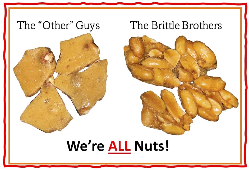 Brittle Brothers Peanut Brittle Gift Set - 16 oz Box, Voted #1, Packed with Nuts - Cashew, Pecan, Bacon Treats for Christmas & Special Occasions