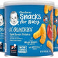 Gerber Snacks For Baby Lil Crunchies Apple Sweet Potato Puffs, 1.48 Oz (6 Pack)