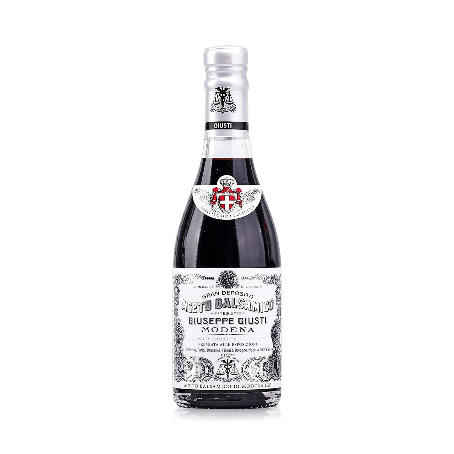 Giusti Balsamic Vinegar of Modena IGP - 1 Silver Medal Italian Gourmet Aceto Balsamico di Modena With Rich Flavor for Salads  Marinades  Cheese & More  Made in Italy - 8.45 fl oz (250 ml) - Pack of 1