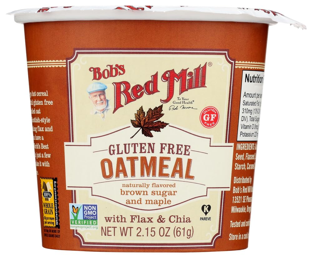 Bob'S Red Mill Gluten-Free Oatmeal Cup & Maple, Brown Sugar, 2.15 Ounce