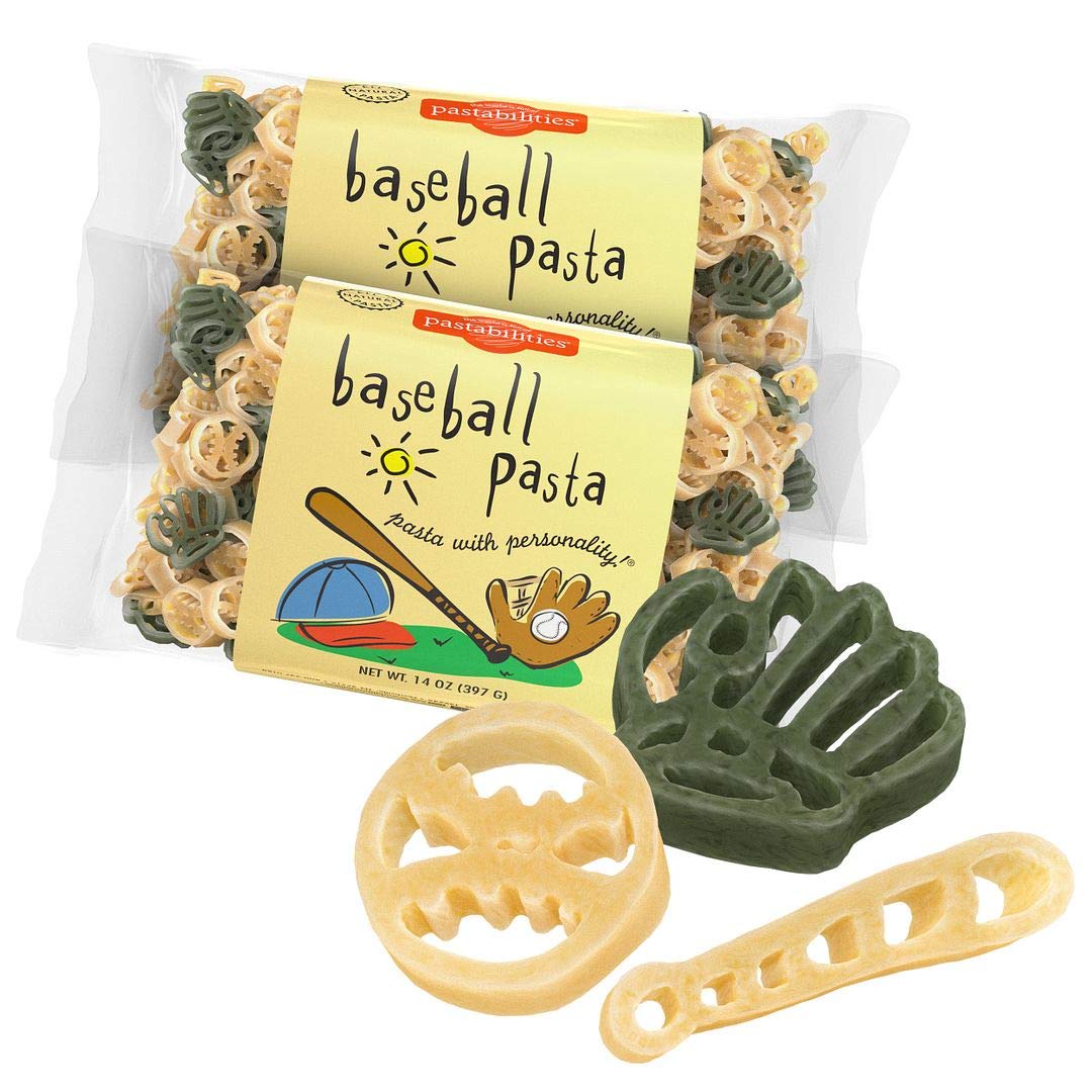 Pastabilities Fun Shaped Pasta for Kids - Baseball - Fun Glove, Ball, and Bat Sport Theme, Non-GMO Natural Wheat and Vegetable P