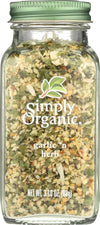 Simply Organic Garlic 'N Herb, Certified Organic | 3.1 Oz | Pack Of 6