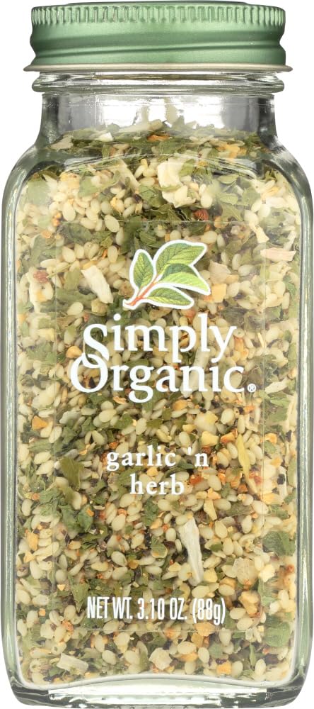 Simply Organic Garlic 'N Herb, Certified Organic | 3.1 oz | Pack of 4