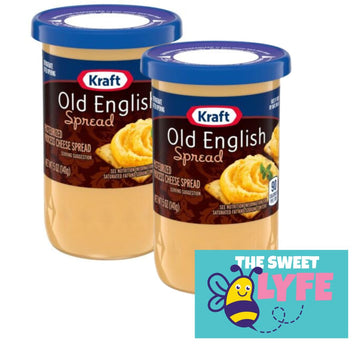 Old English Cheese Spread  Sharp Cheddar Cheese  Extra Sharp Cheddar Cheese  2 Pack of 5 oz Jars - Authentic Aged Cheddar Flavor Bundled with The Sweet Lyfe Fridge Magnet