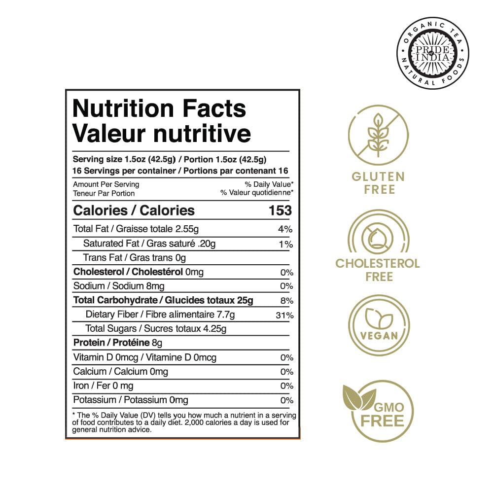Pride Of India - Pack Of 6 - Indian Whole White Garbanzo Beans 10Mm - Protein & Fiber Rich Kabuli Chana, 1.5 Pound Jar