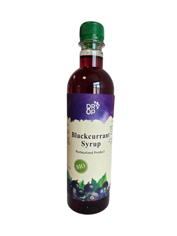 DROP Pure Organic Blackcurrant Flavor Bio Syrup-16.9oz (500ml), Natural 30% Concentrate Fruit Syrups,Great For Cocktails,Bevarag