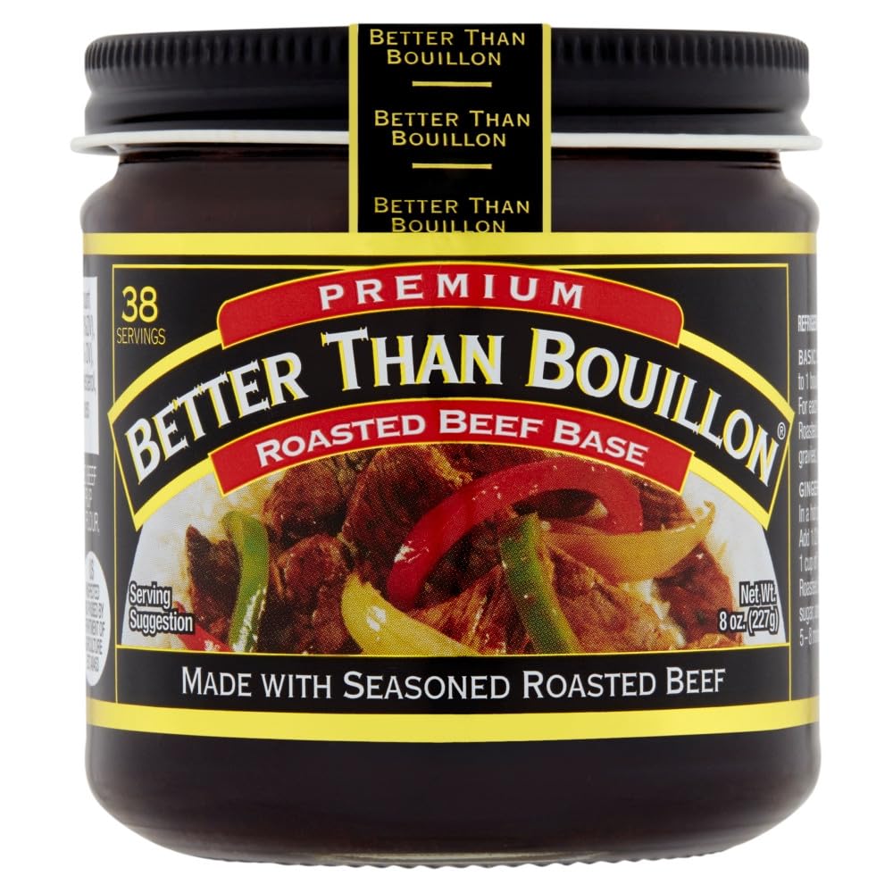 Better Than Bouillon Premium Base Variety Pack, 1 Roasted Chicken Base, 1 Roasted Beef Base, 1 Roasted Garlic Base, 1 Saut  ed O