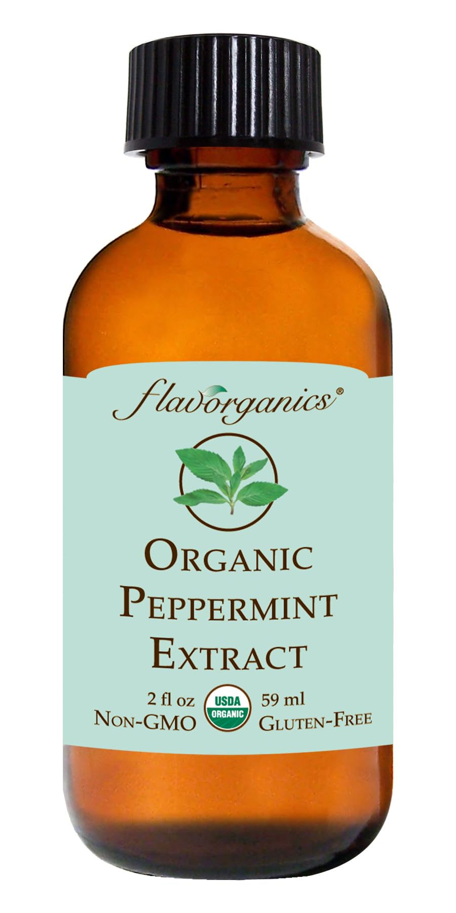 Flavorganics Organic Peppermint Extract, 2 Ounce Bottle