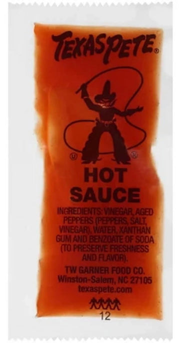Texas Pete Hot Sauce Packet - 7g - 50 Pack