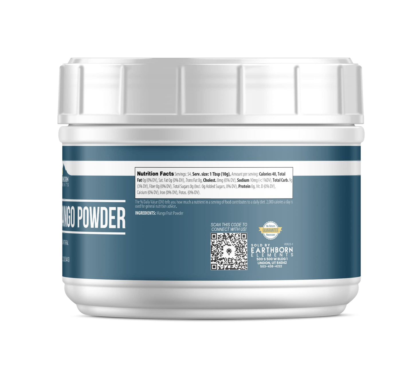 Earthborn Elements Mango Powder 1.2 Lb Pure & Natural, Smoothies & Drinks