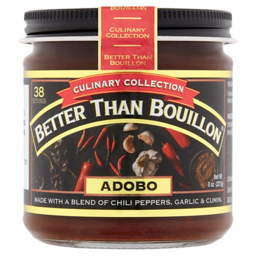 Better Than Bouillon Base Variety Pack, 1 Adobo Base, 1 Smoky Chipotle Base, 1 Sofrito Base, 1 Chili Base, 8 Ounce Glass Jars (P