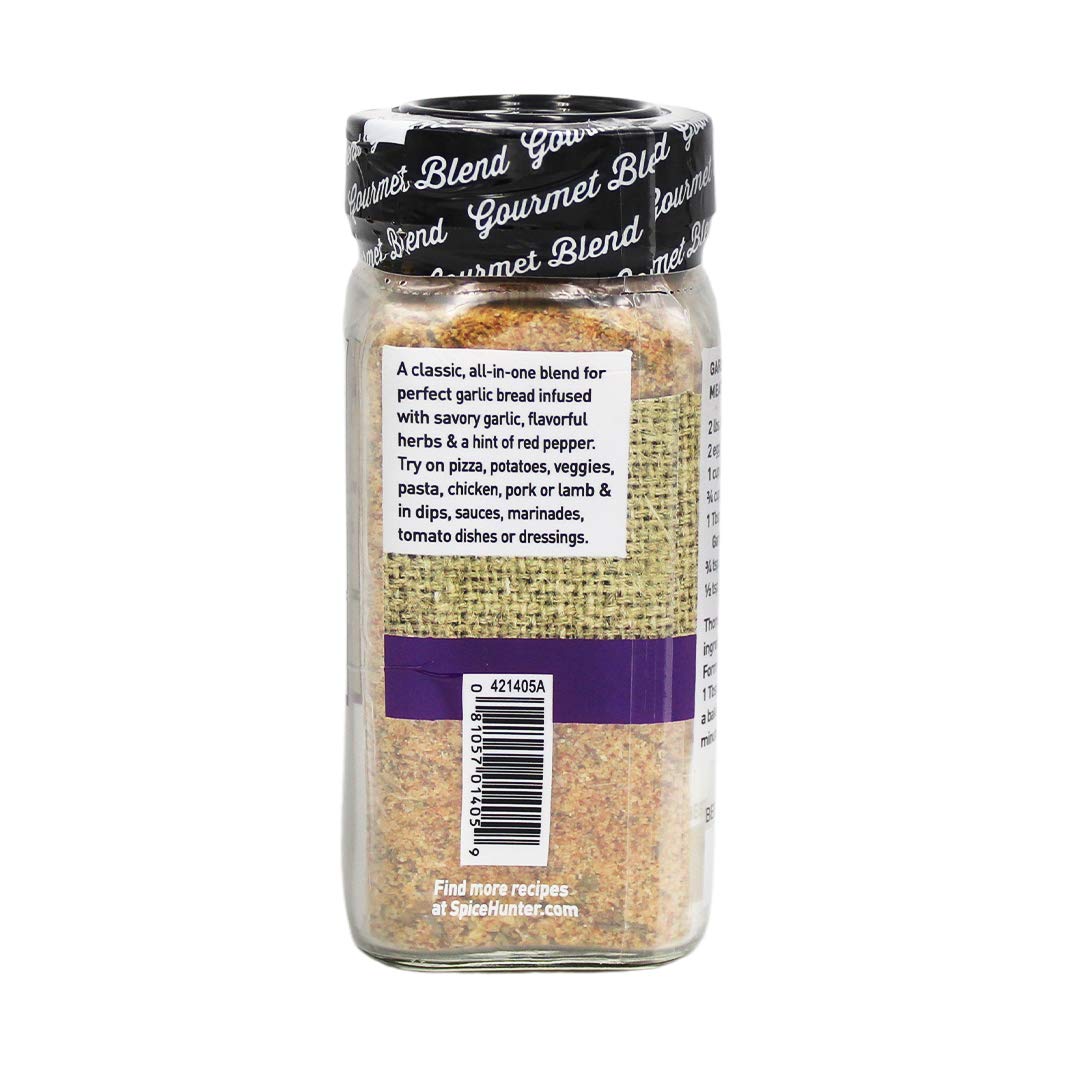 The Spice Hunter Bread Seasoning Blend Jar, Garlic Herb, 2.5 Ounce