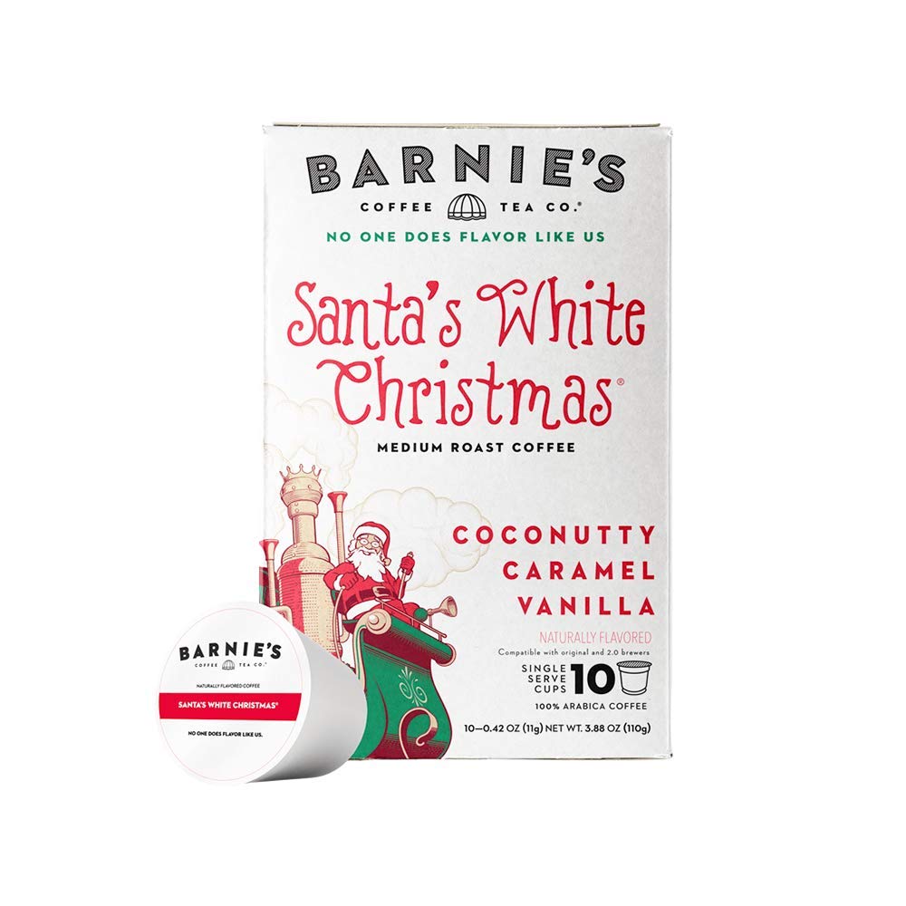 Barnies Single Serve Coffee Pods, Medium Roast, Coconut Caramel Vanilla, 10 Count, Compatible with Keurig, Model SYNCHKG044003