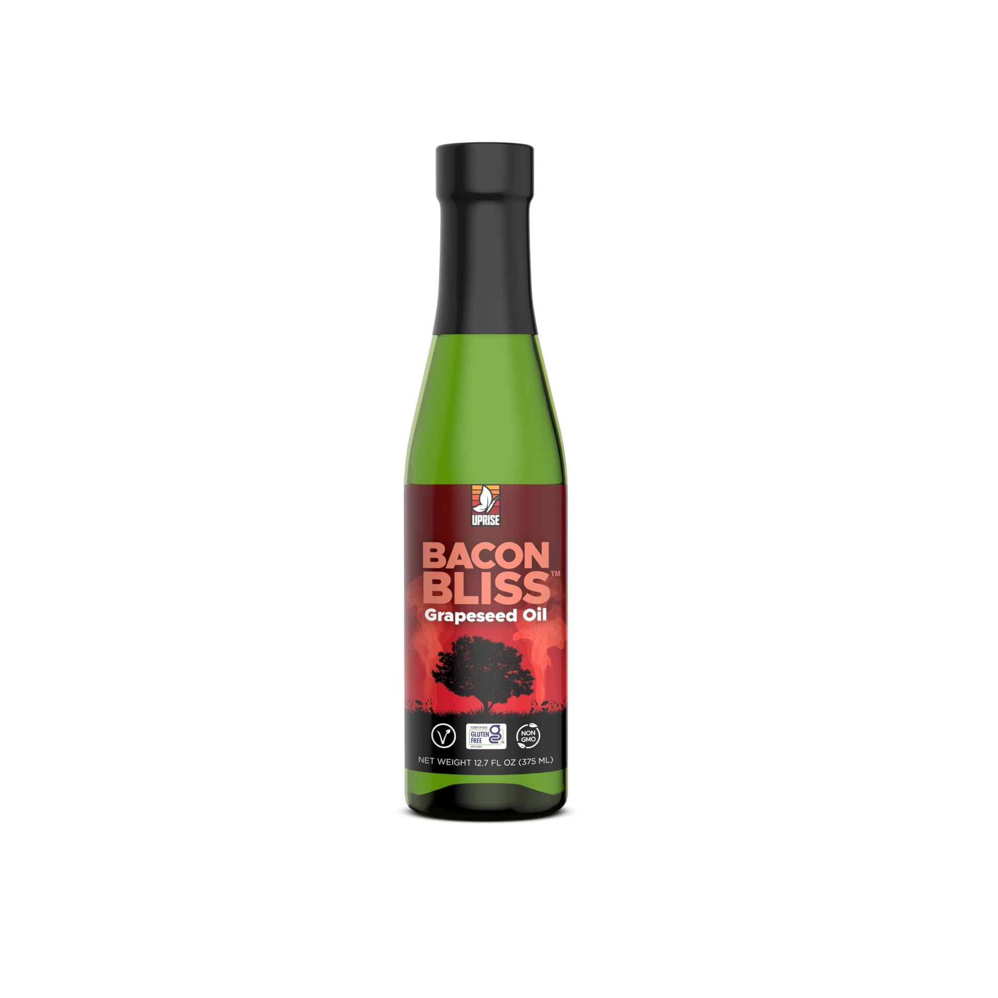 Bacon Bliss Grapeseed Oil 12.7 OZ (High Smoke Point, Gluten-Free, Non-GMO, Plant-Based)
