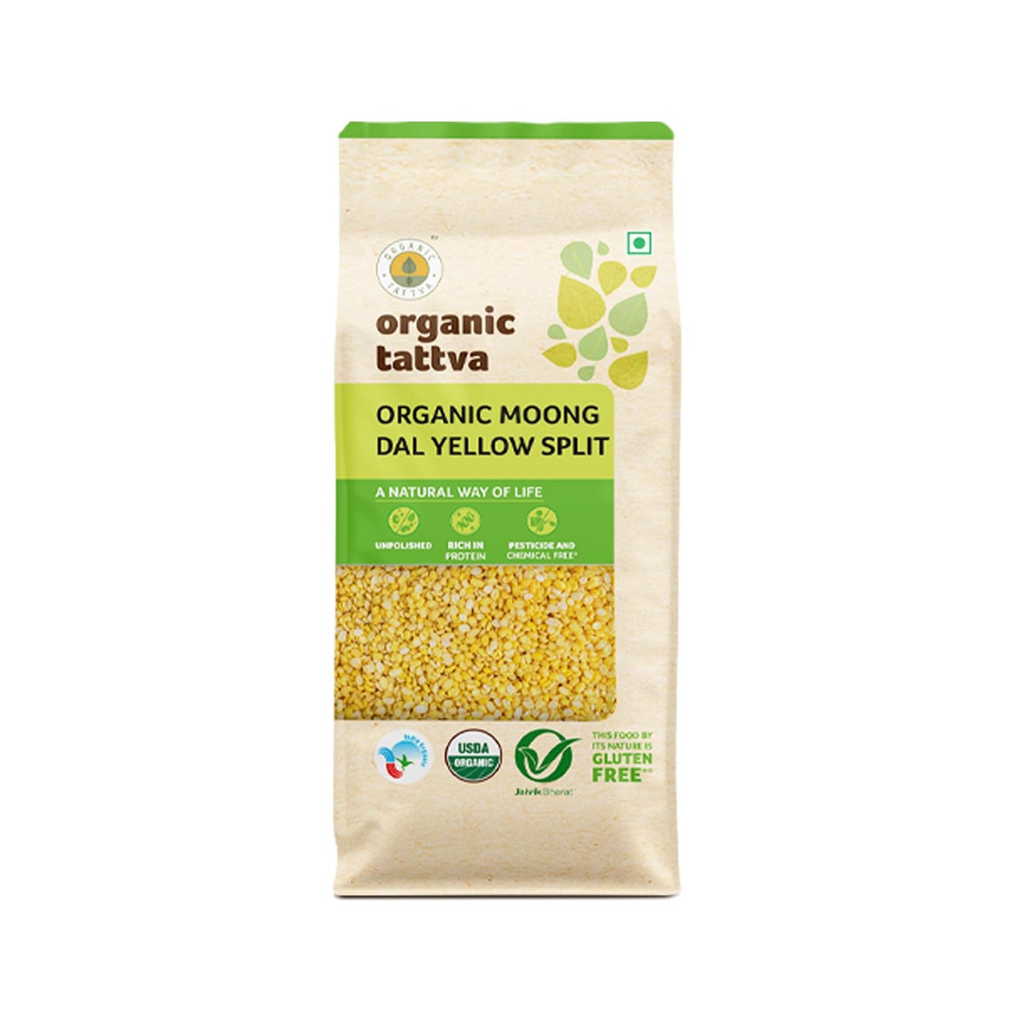 Organic Tattva Moong Dal Yellow Split, 500G
