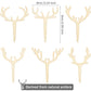 30 Pieces Antler Cupcake Toppers Wooden Reindeer Cake Topper Christmas Deer Cake Picks For Baby Shower Wedding Hunting Rustic Bi