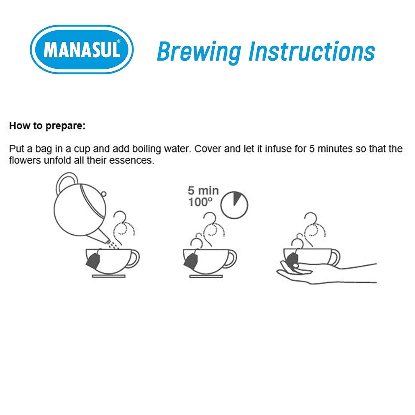 Manasul Classic - Infusion Based On Senna, Peppermint, Lemon Balm, Liquorice And Anise. Herbal Tea With Calming Effect. 50 Tea S