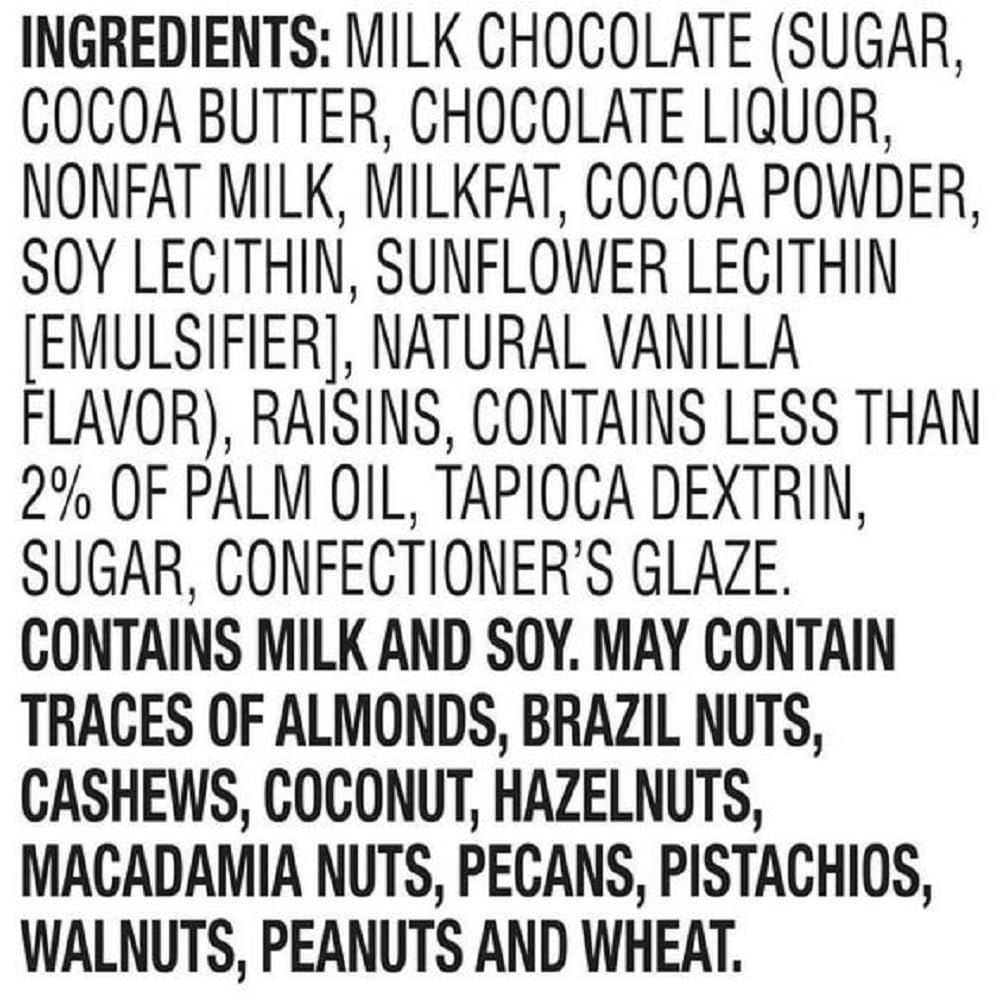 Member Mark Milk Chocolate Raisins, 54 oz. included Free Bonus Pocket Tissue