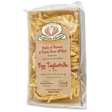 Rustichella dAbruzzo Egg Tagliatelle Pasta - Traditional Italian - 250g - Ideal for Bolognese & Cream Sauces