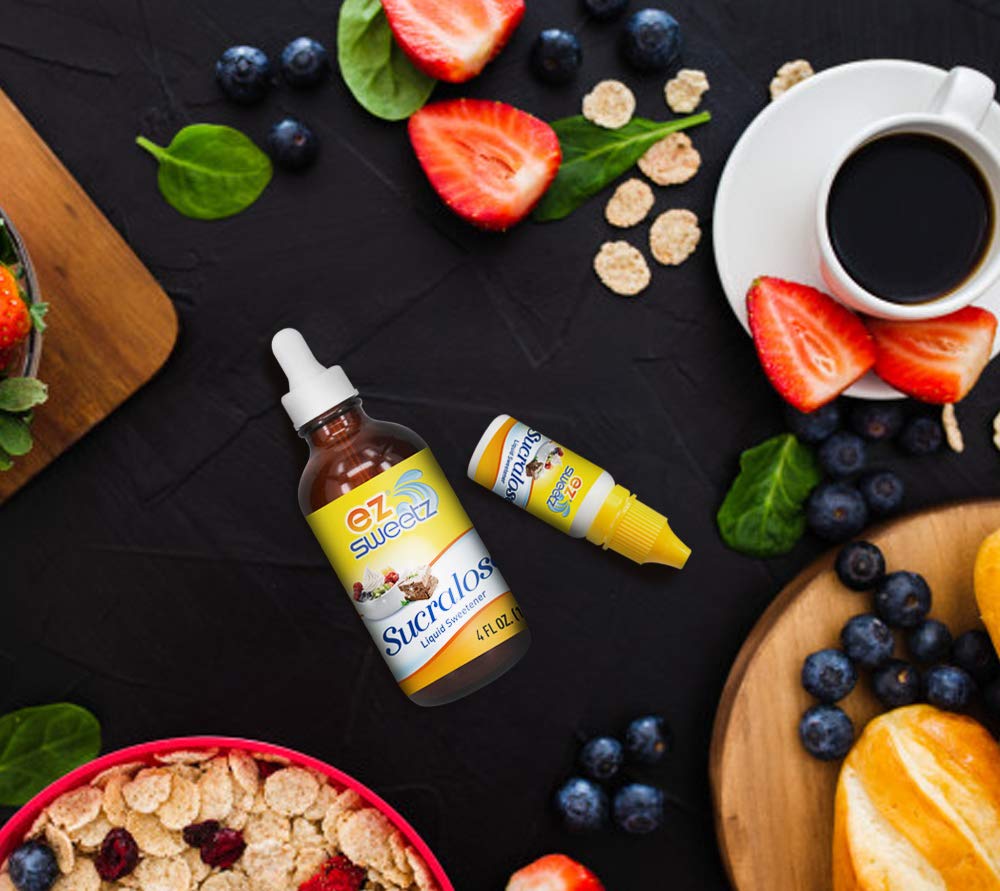 Concentrated Liquid Sucralose Sweetener, 4Oz/120Ml (2900 Servings) | One Travel Size Bottle 0.5Oz/15Ml (360 Servings)