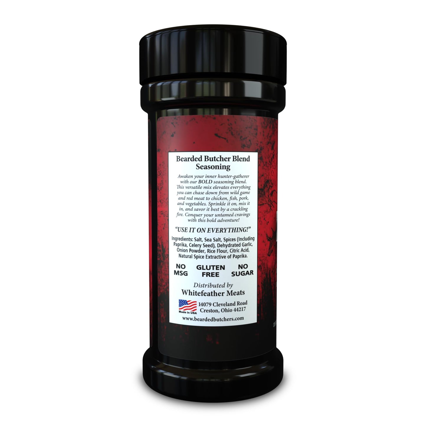 Bearded Butchers Bold Blend, 10 Oz Large Shaker - Primal Salt, Garlic & Spice Blend For Steaks, Burgers, Roasts, Game Meats, Fri
