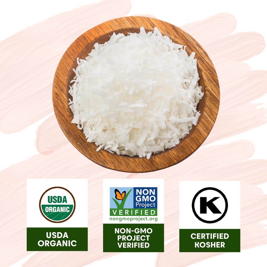 Unsweetened Coconut Flakes, 8 Oz (Pack of 3) - Raw Organic Dried Coconut Flakes, Gluten Free, Shredded Coconut Perfect for Vegan