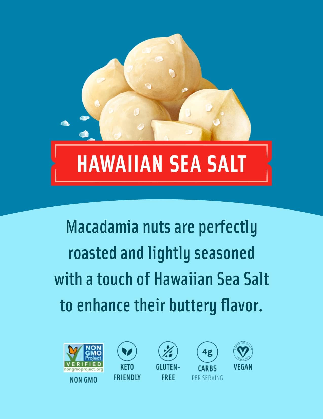 Mauna Loa Premium Hawaiian Roasted Macadamia Nuts, Sea Salt Flavor 4 Oz (Pack Of 6)