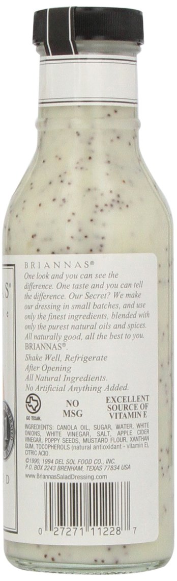 Brianna'S Poppy Seed Dressing, 12-Ounce Bottles (Pack Of 6)
