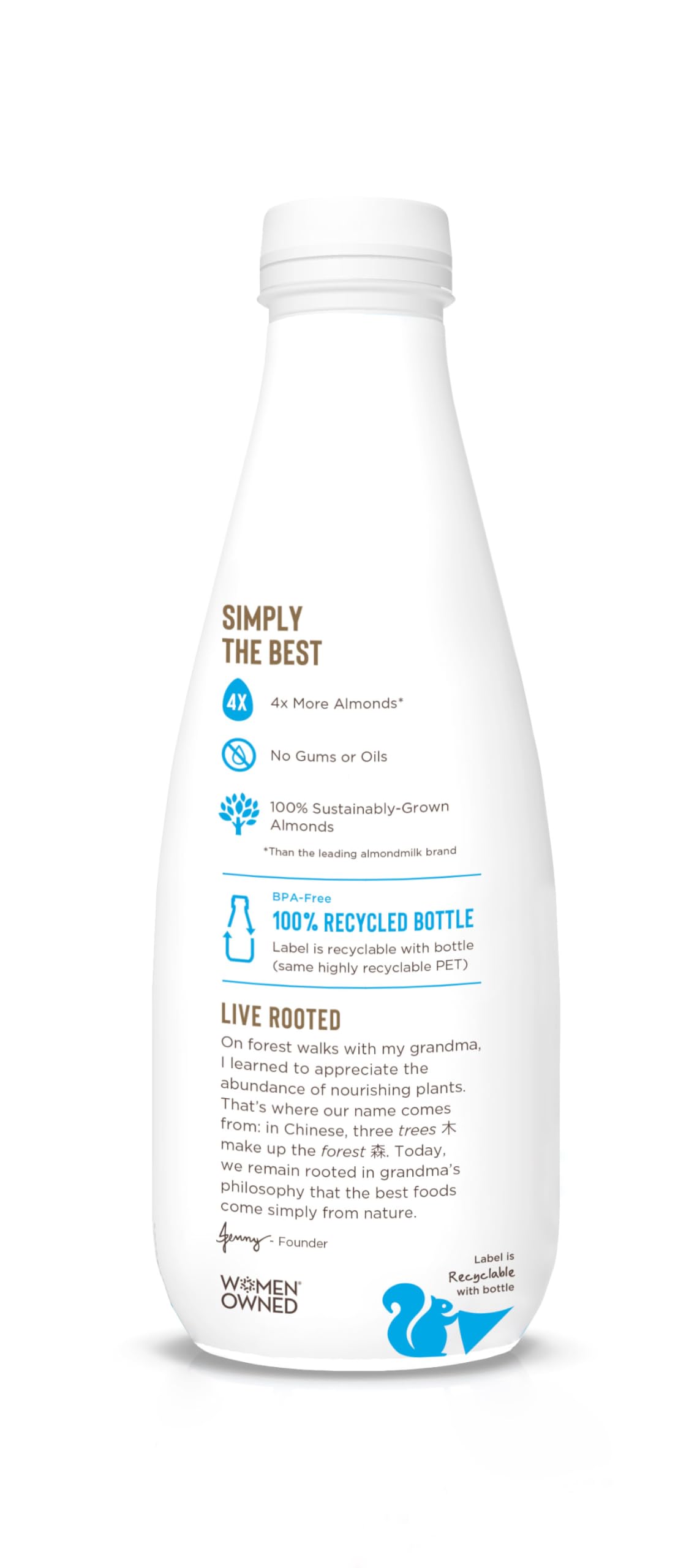 Three Trees Organic Unsweetened Original Almondmilk, 28 Fz