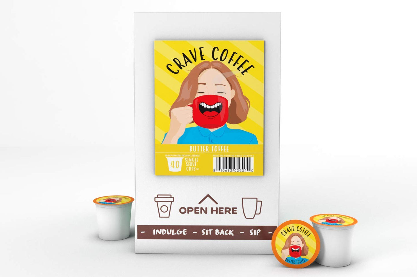 Crave Beverages Pods Compatible with 2.0 K-Cup malt-inspired, Butter Toffee, 40 Count
