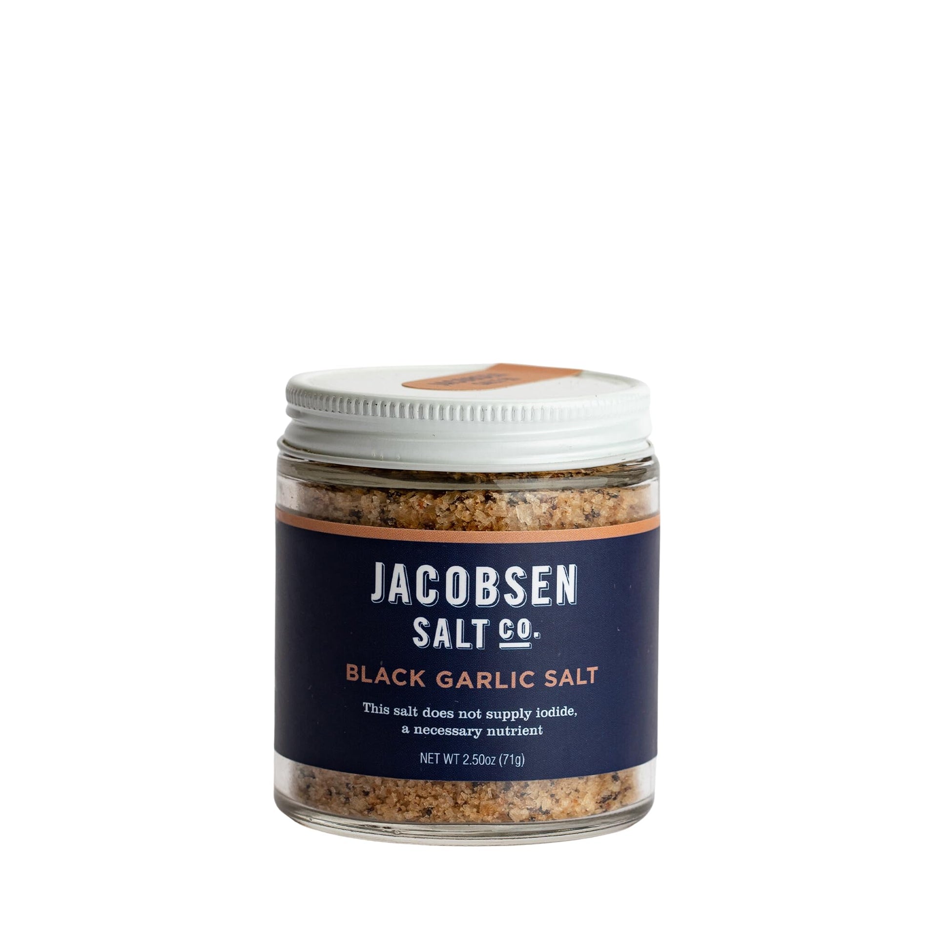 Jacobsen Salt Co. Black Garlic Salt - Kosher Sea Salt, Non-Iodized, Made in USA, Non-GMO, Steak Seasoning, Umami Flavored, Real 