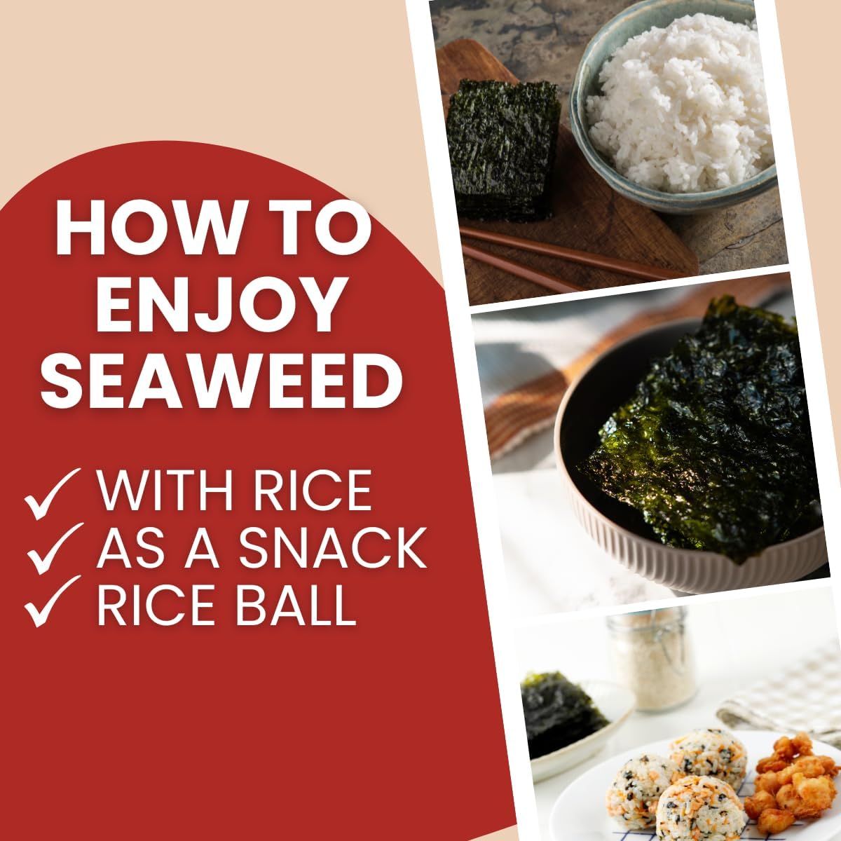 Korean Crispy Seaweed Snacks, Kimchi Spicy Flavor - 12 Individual Sheets Roasted Nori, Vegan, Gluten-Free, 100% Natural Laver