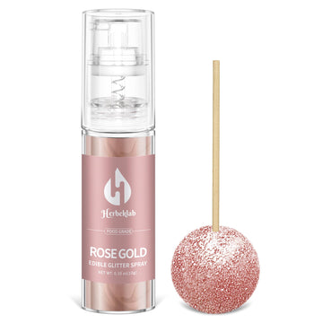 Rose Gold Edible Glitter - Edible Glitter Spray 10g Edible Rose Gold Glitter for Cakes Food Grade Drink Glitter Rose Gold Edible