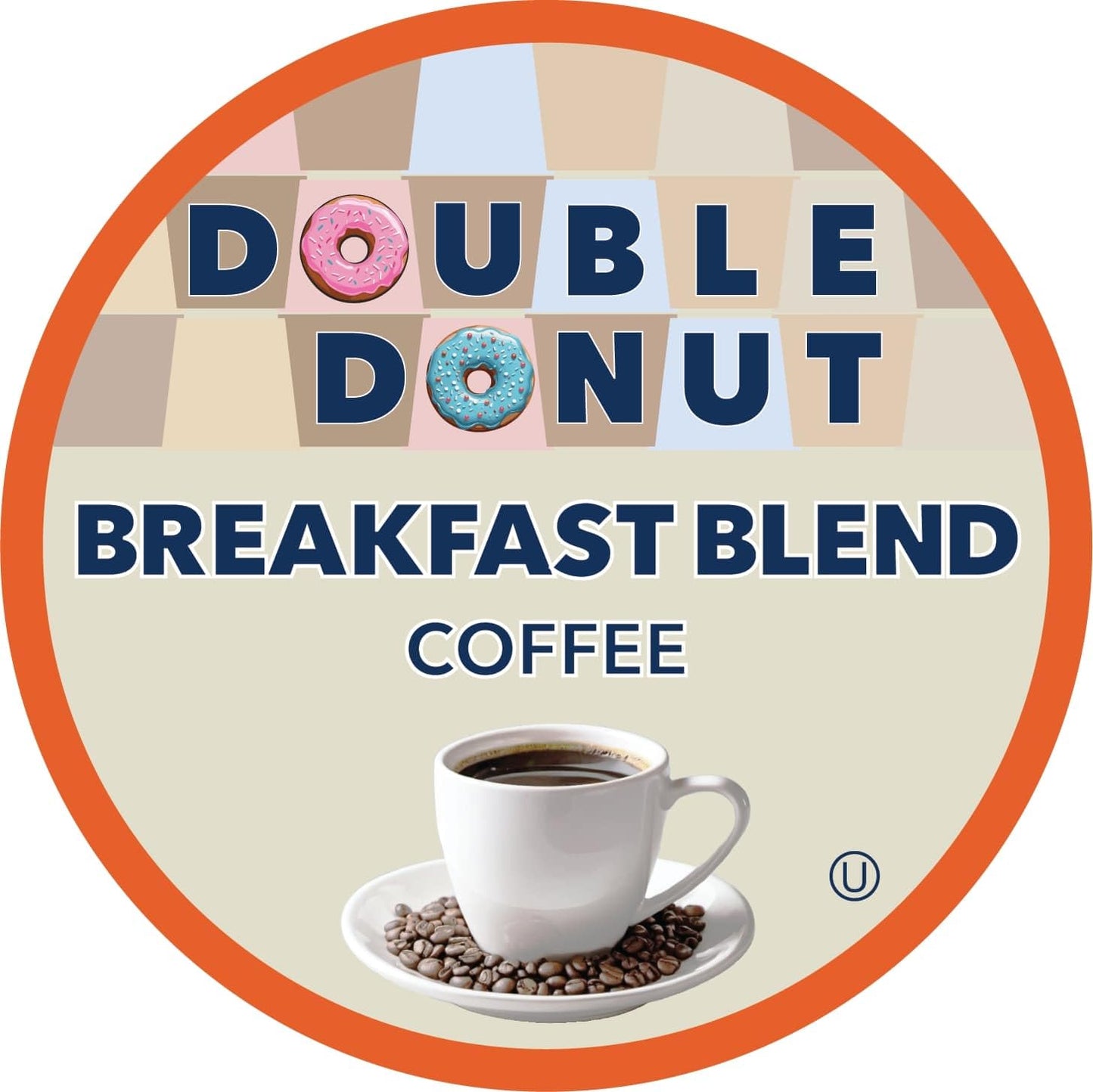 Double Donut Coffee Breakfast Blend Medium Roast Coffee Pods, 20 Count for Keurig K Cup Brewer